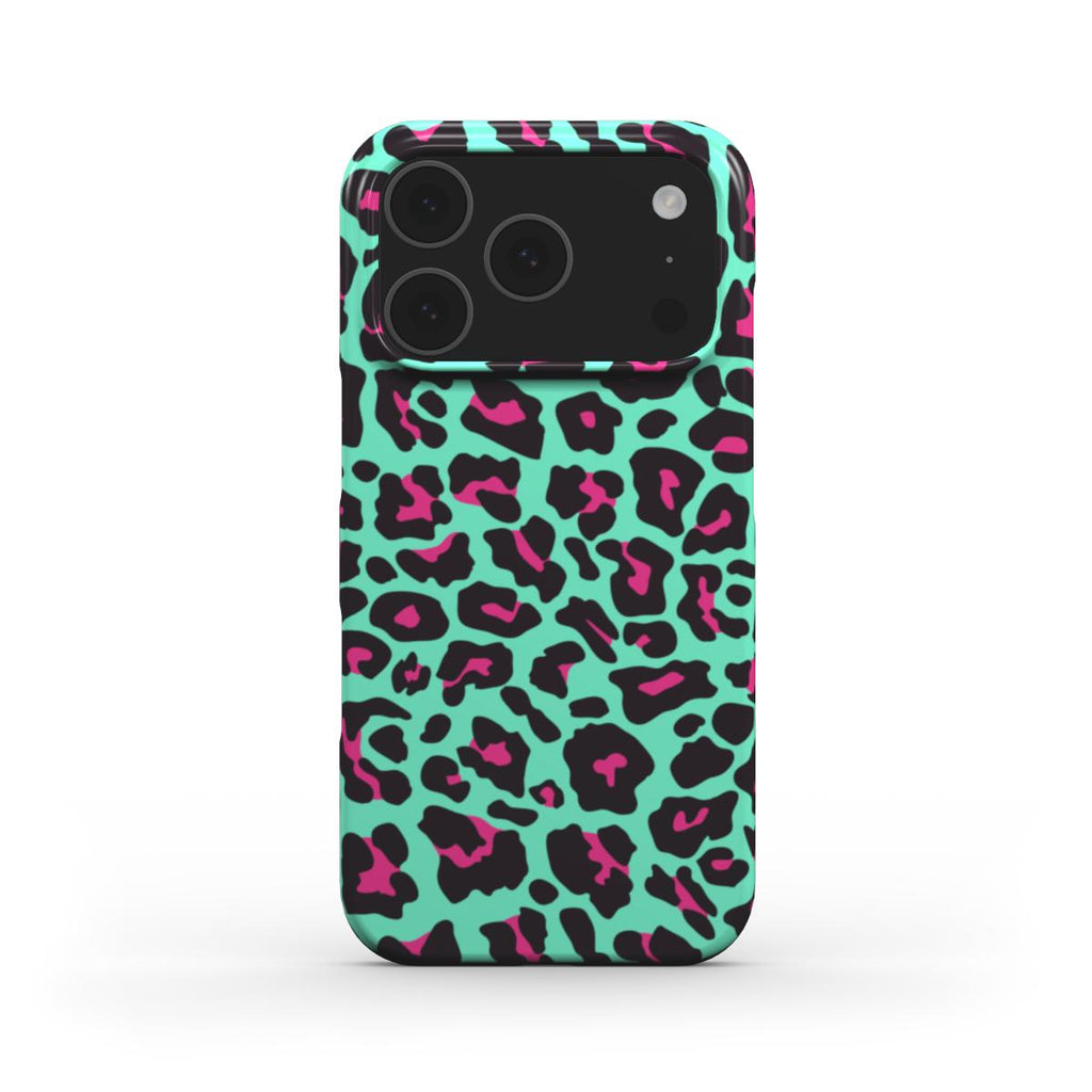 Cyan Leopard Snap Phone Case