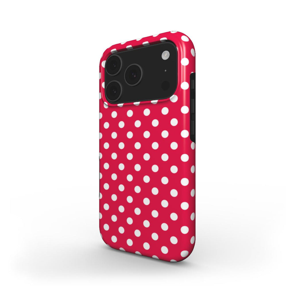 Pink polka dots Tough Phone Case