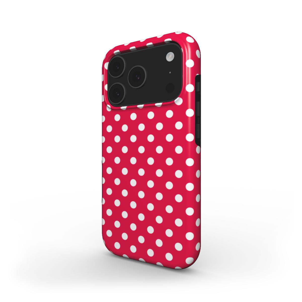 Pink polka dots Tough Phone Case