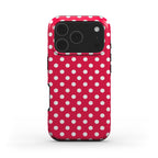 Pink polka dots Tough Phone Case