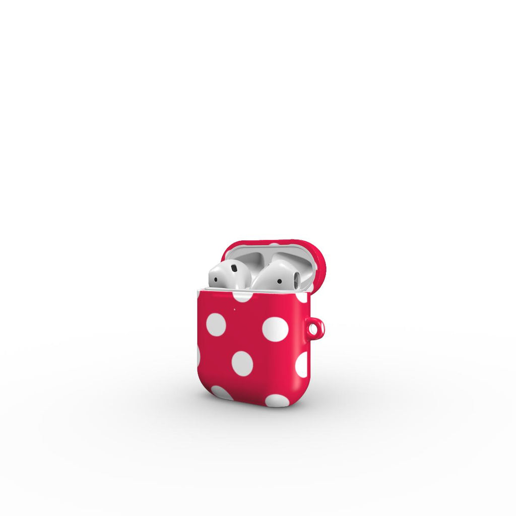 Pink polka dots Apple AirPods Tough Case