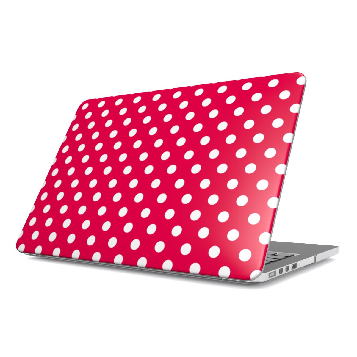 Pink polka dots MacBook Case