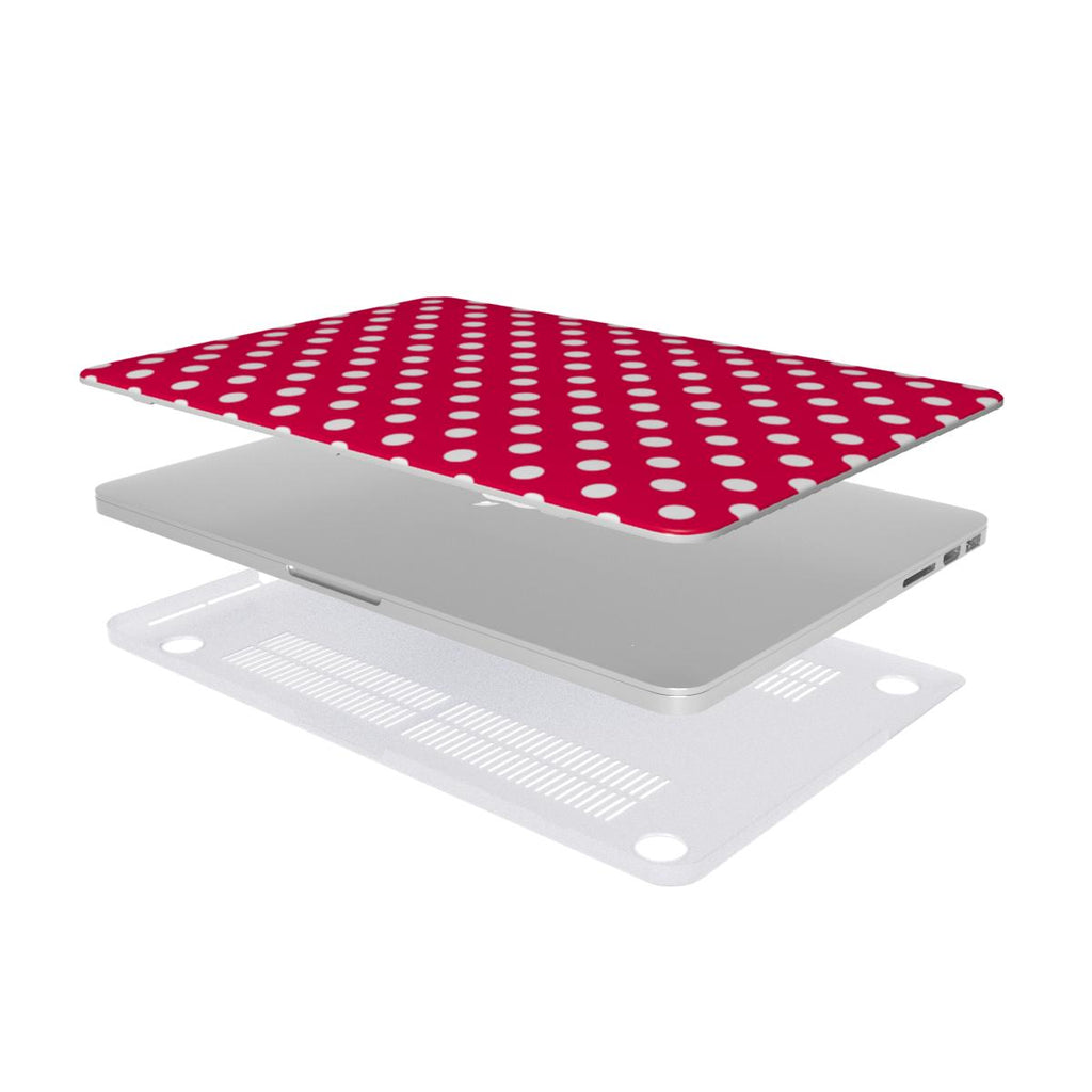 Pink polka dots MacBook Case