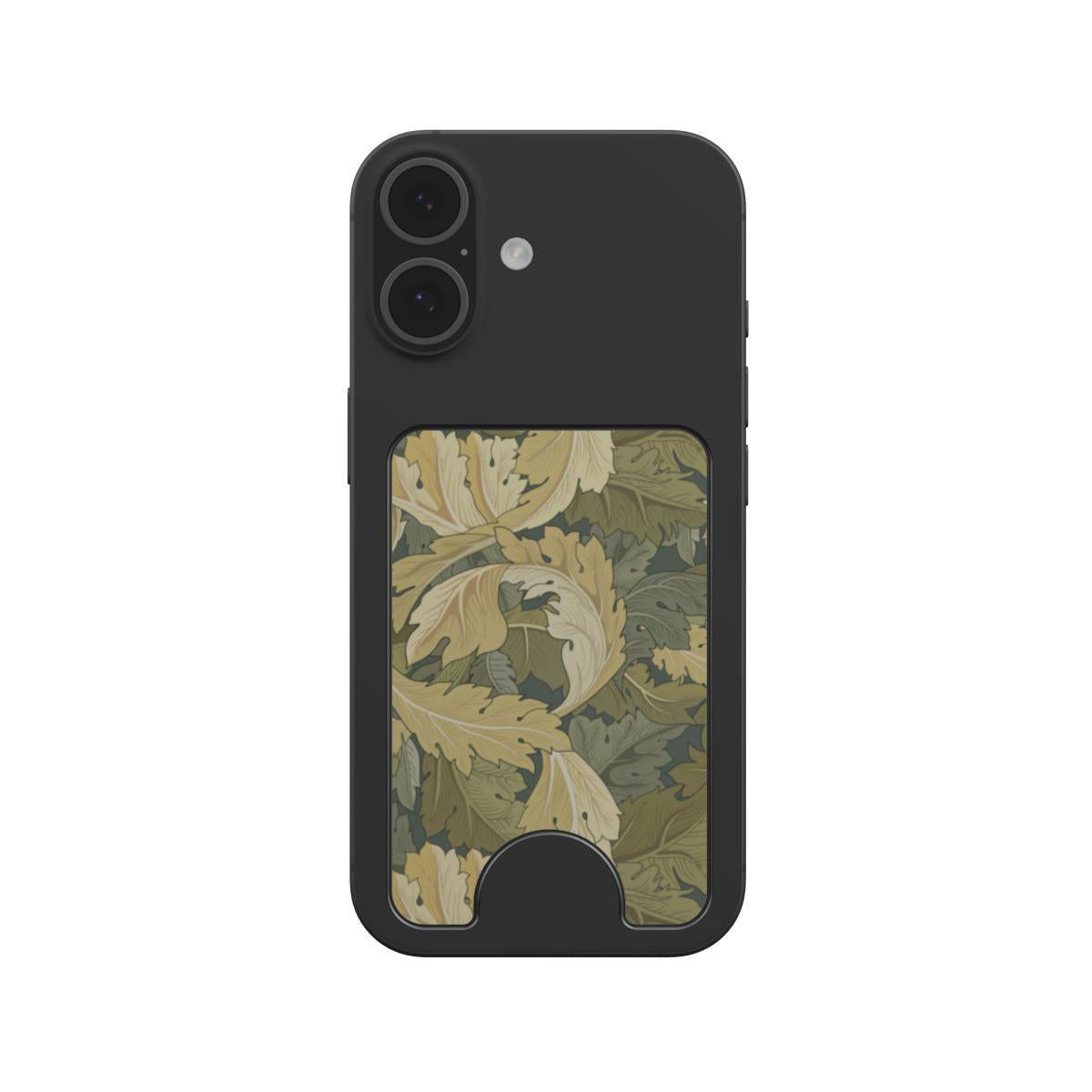 Pure green floral Magnetic wallet