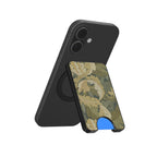Pure green floral Magnetic wallet