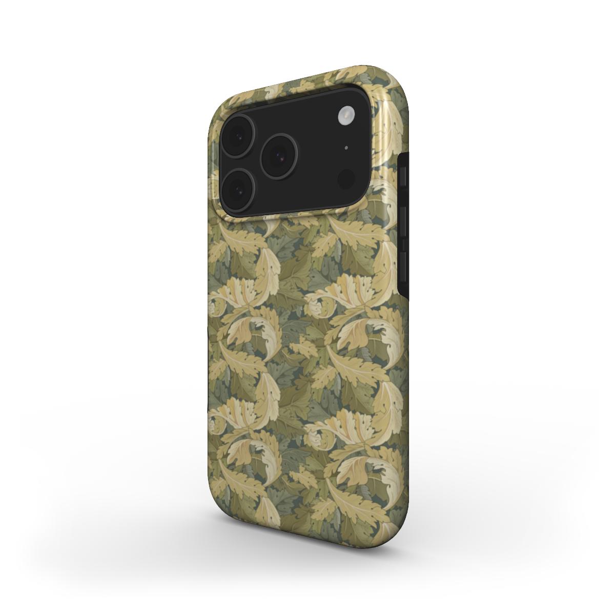 Pure green floral Tough Phone Case