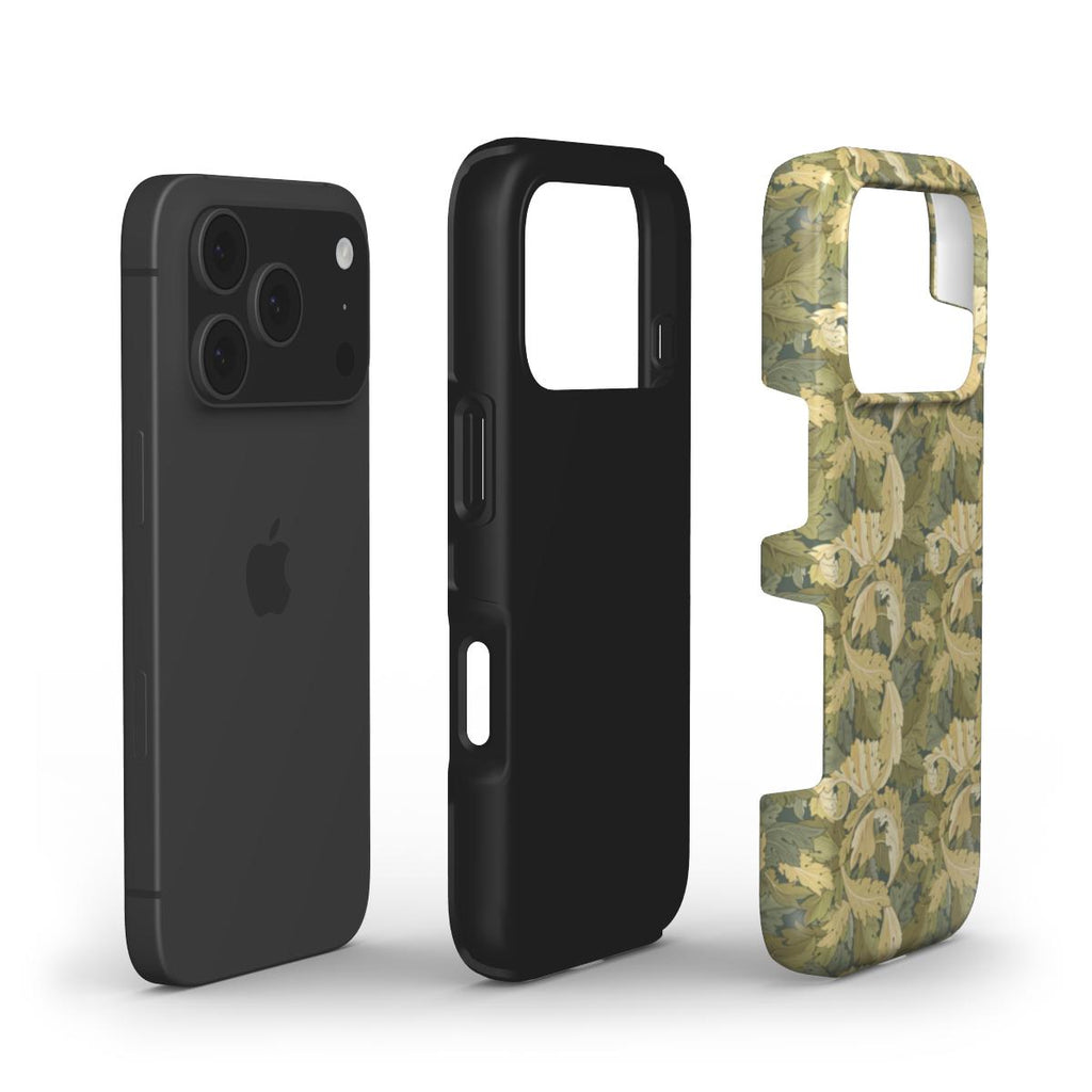 Pure green floral Tough Phone Case