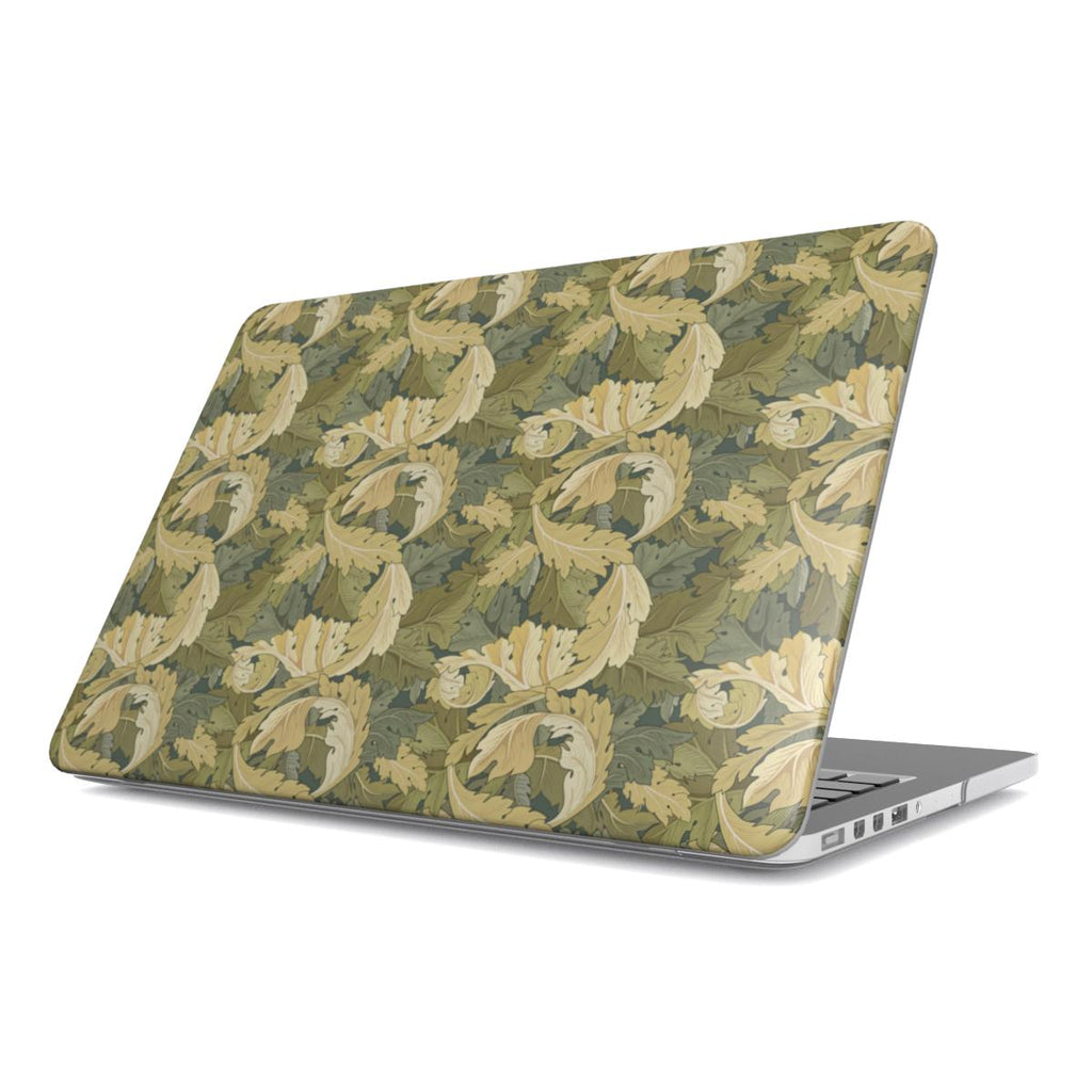 Pure green floral MacBook Case