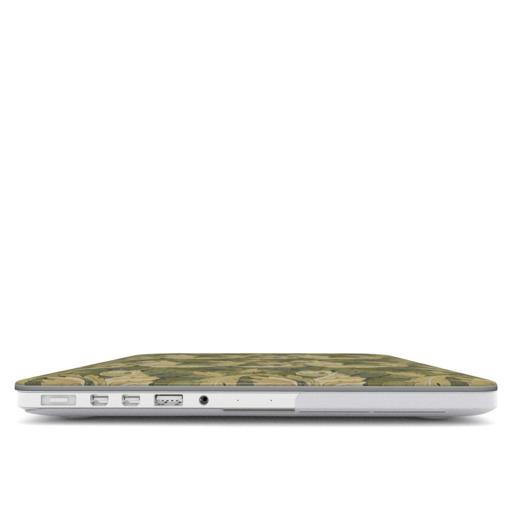 Pure green floral MacBook Case