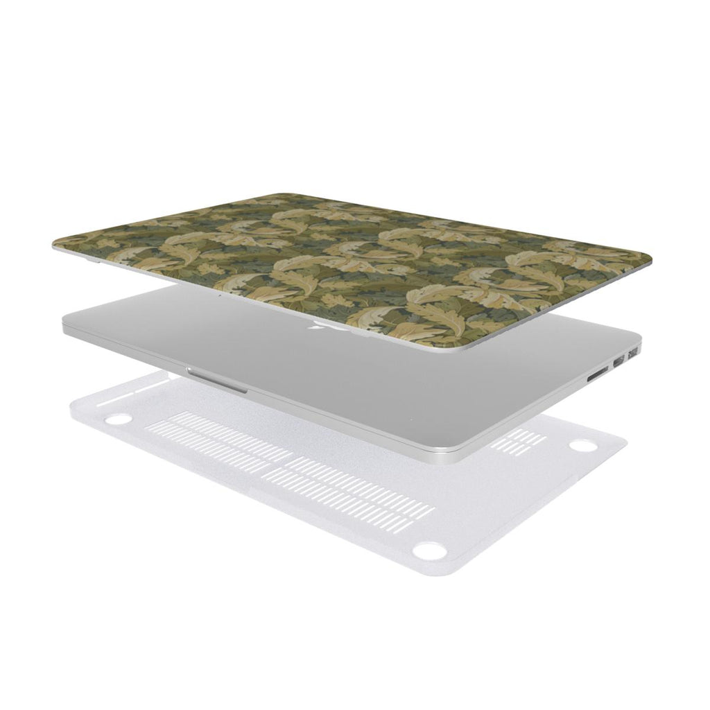 Pure green floral MacBook Case