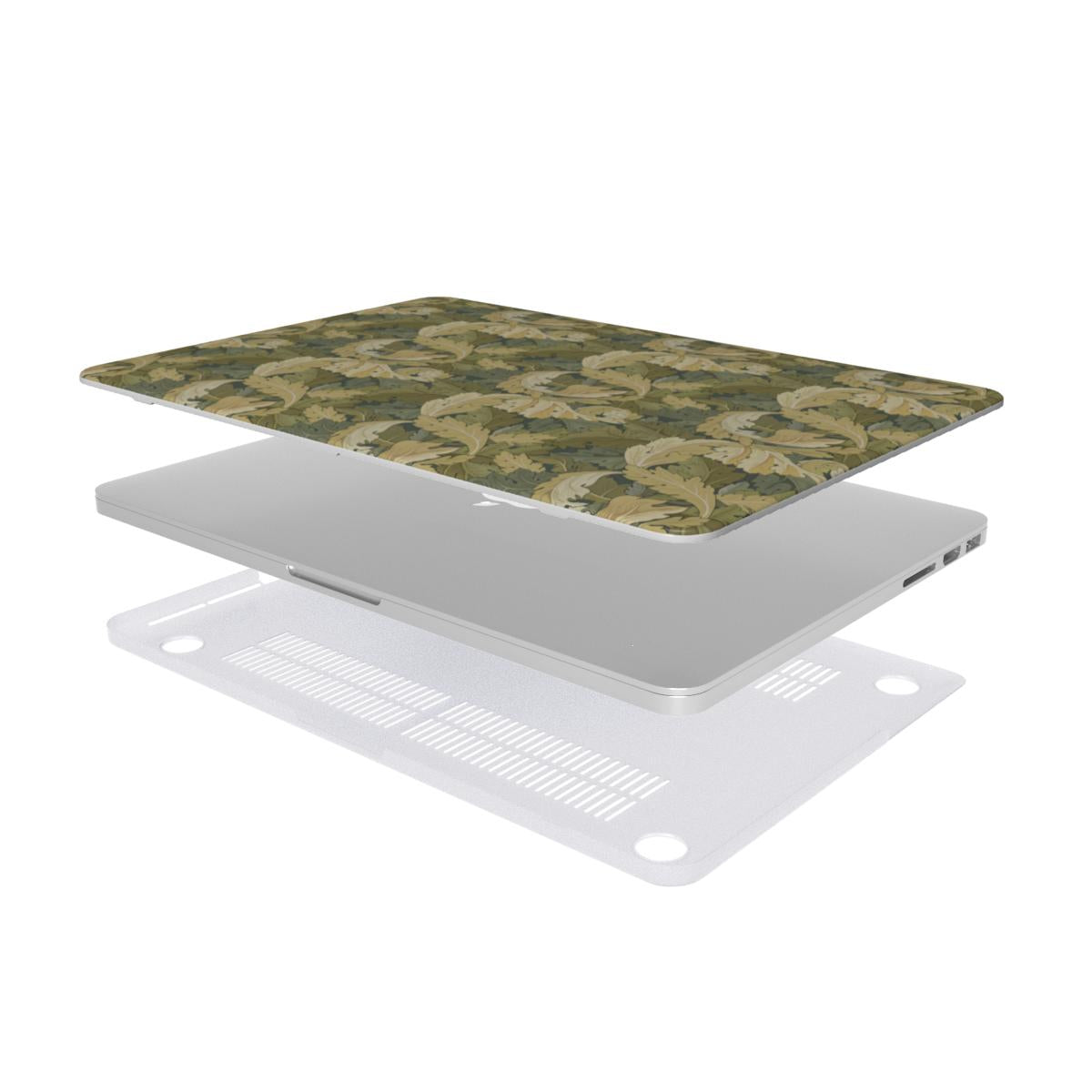 Pure green floral MacBook Case