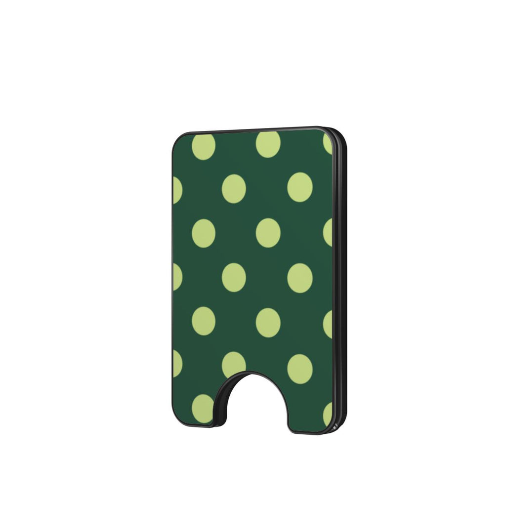 Old green polka dots Magnetic wallet