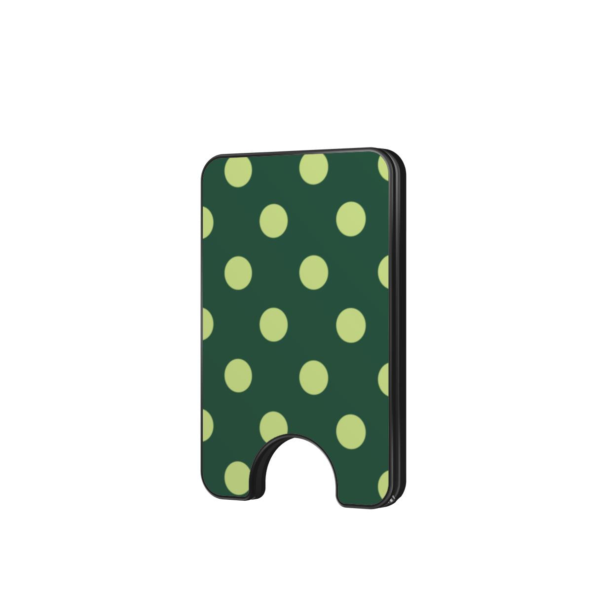 Old green polka dots Magnetic wallet