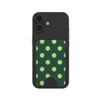 Old green polka dots Magnetic wallet