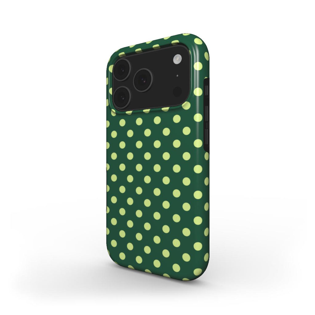 Old green polka Tough Phone Case
