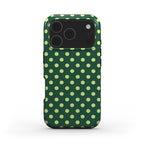 Old green polka Tough Phone Case