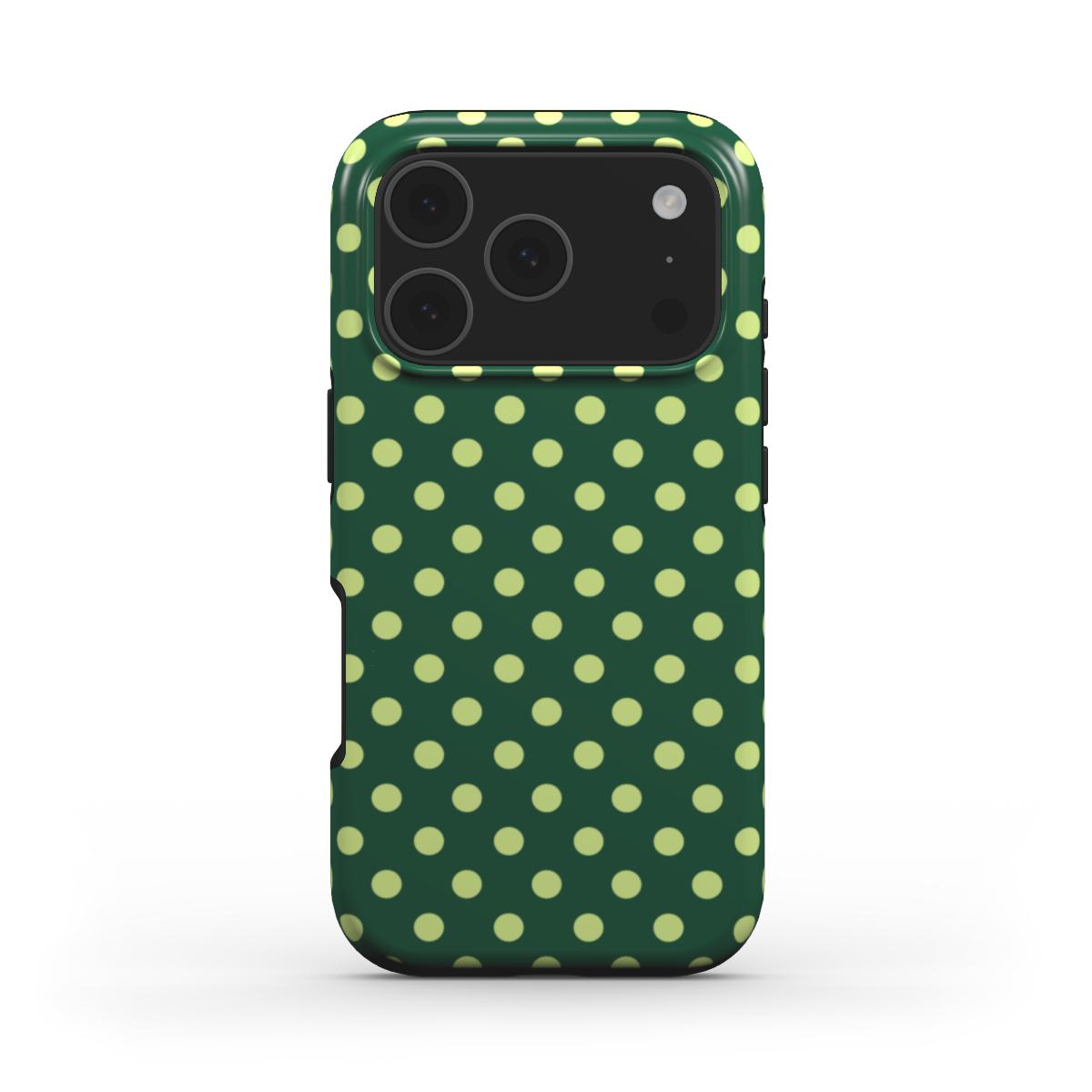 Old green polka MagSafe Tough Phone Case