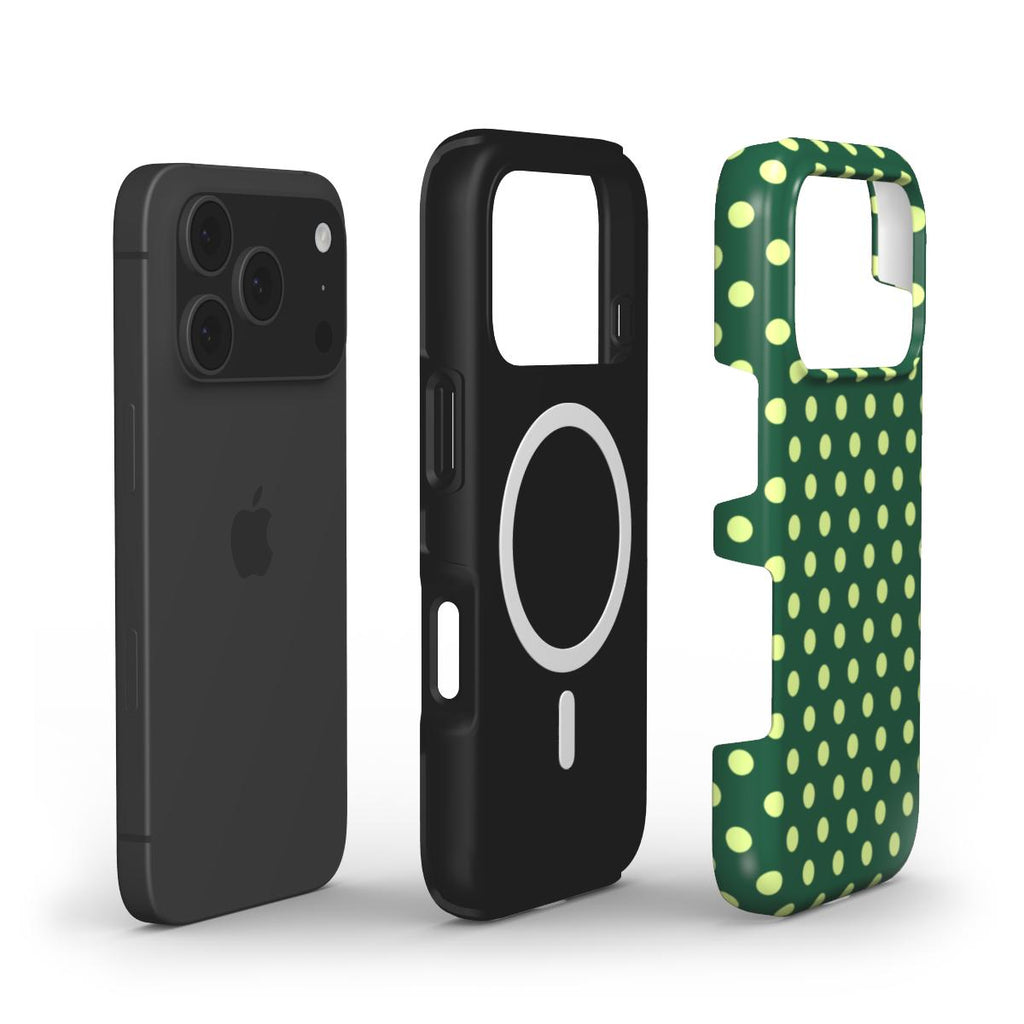 Old green polka MagSafe Tough Phone Case