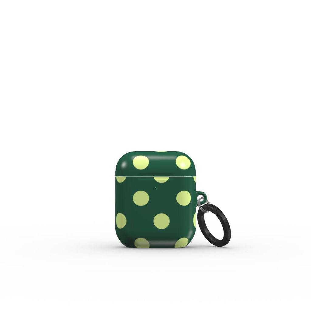 Old green polka Apple AirPods Tough Case