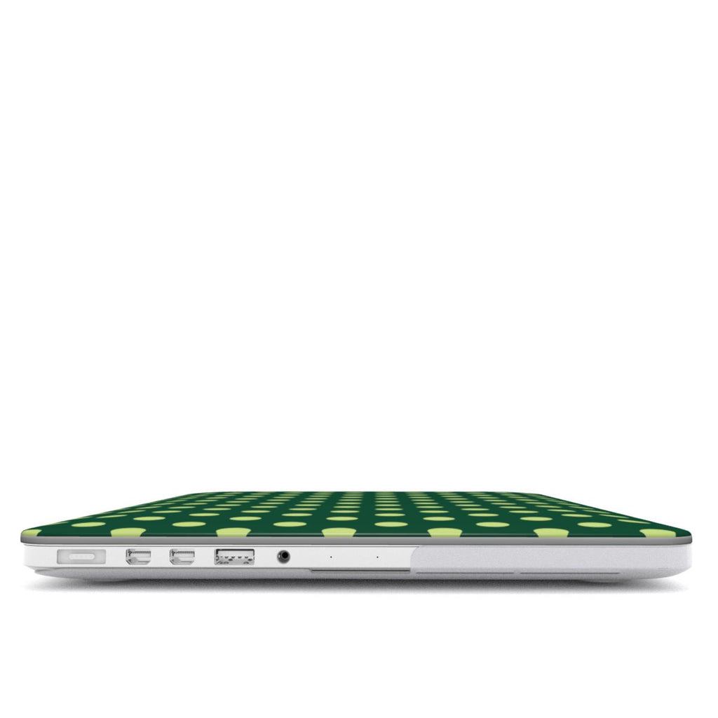 Old green polka MacBook Case