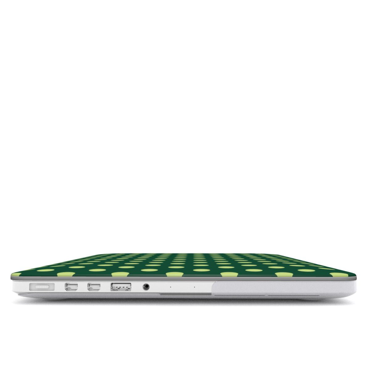 Old green polka MacBook Case
