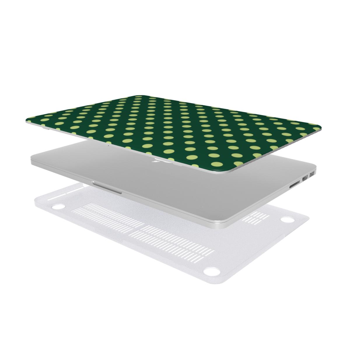 Old green polka MacBook Case