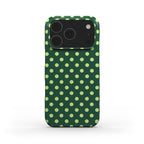 Old green polka dots Phone Case