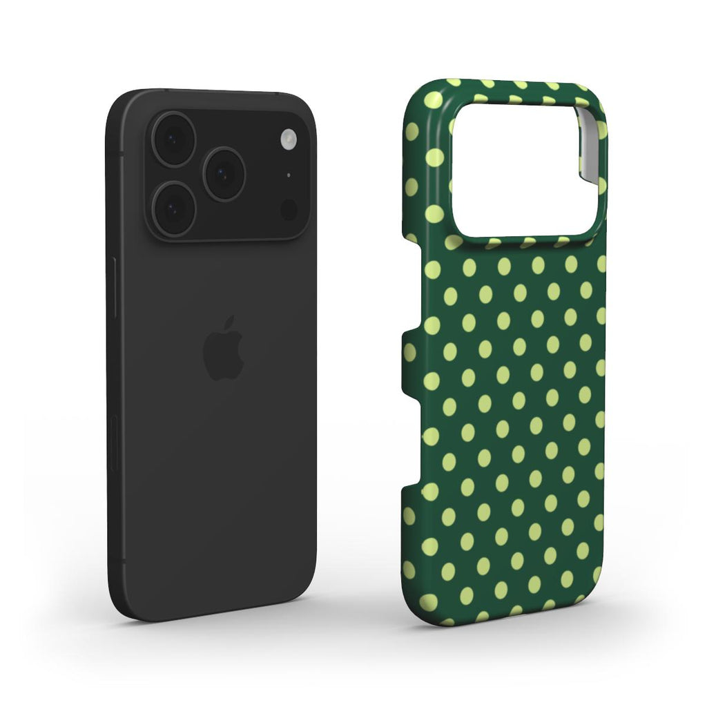 Old green polka dots Phone Case