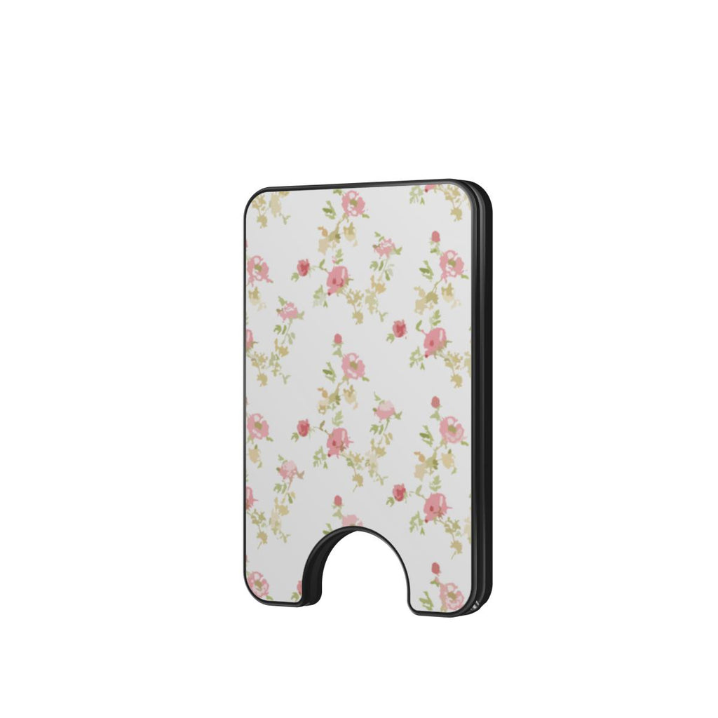 Pink rose floral Magnetic wallet