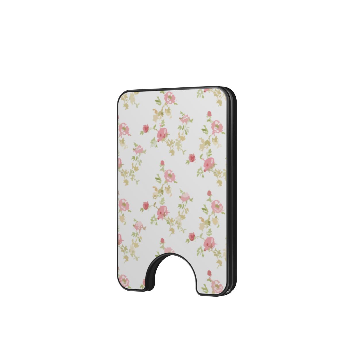 Pink rose floral Magnetic wallet