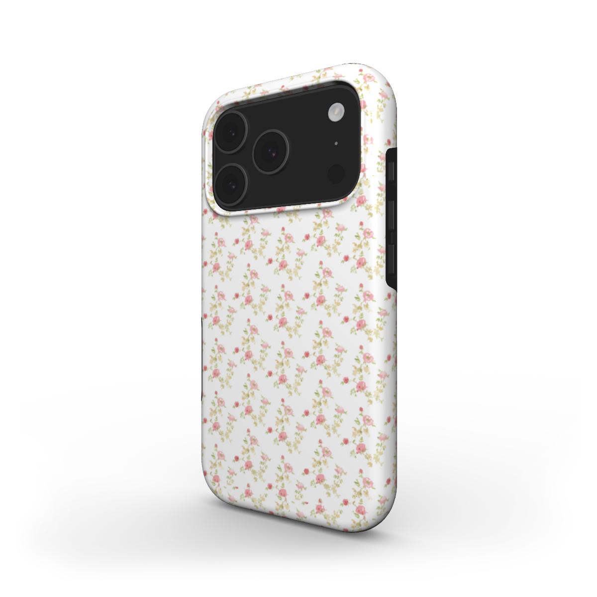 Pink rose floral Tough Phone Case
