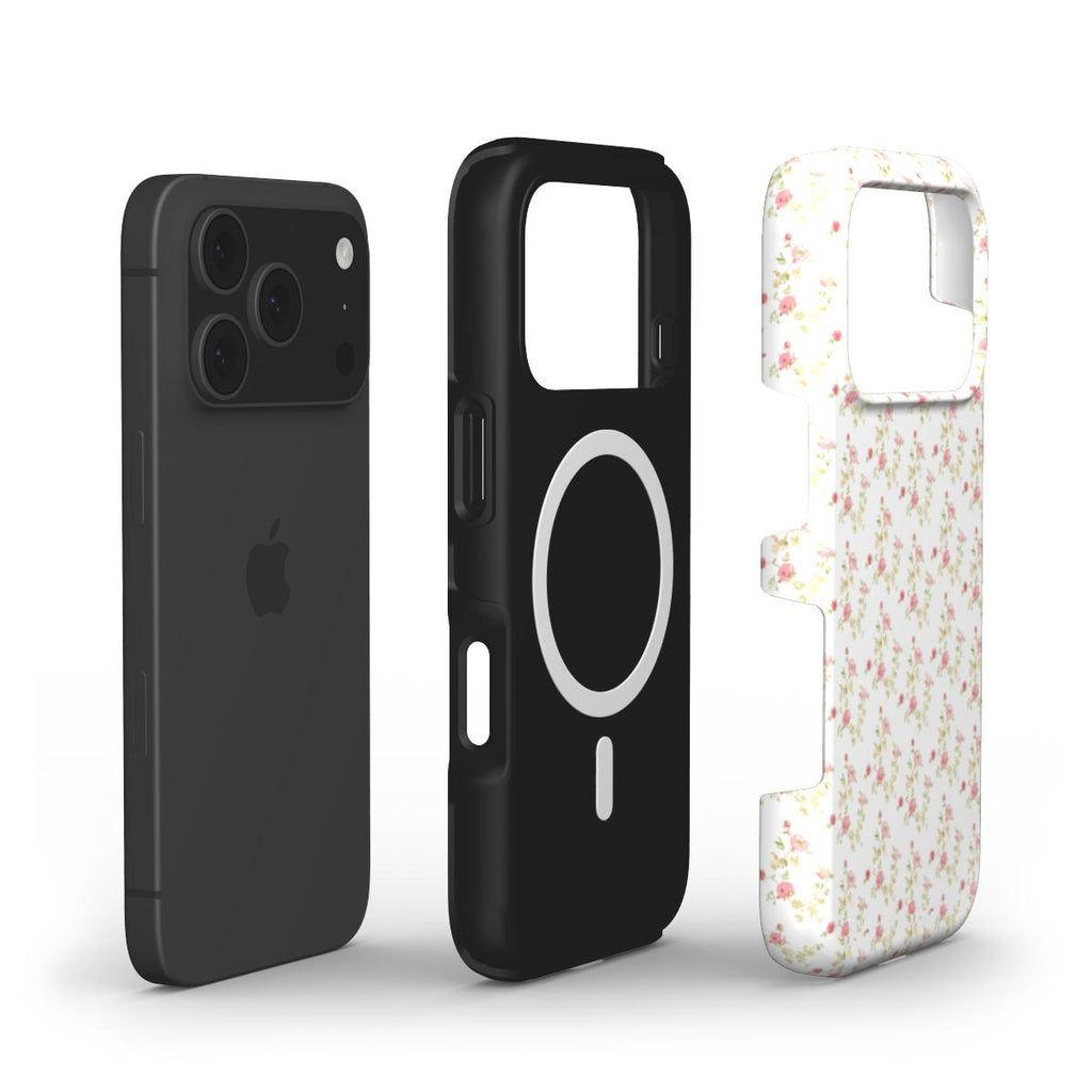 Pink rose floral MagSafe Tough Phone Case