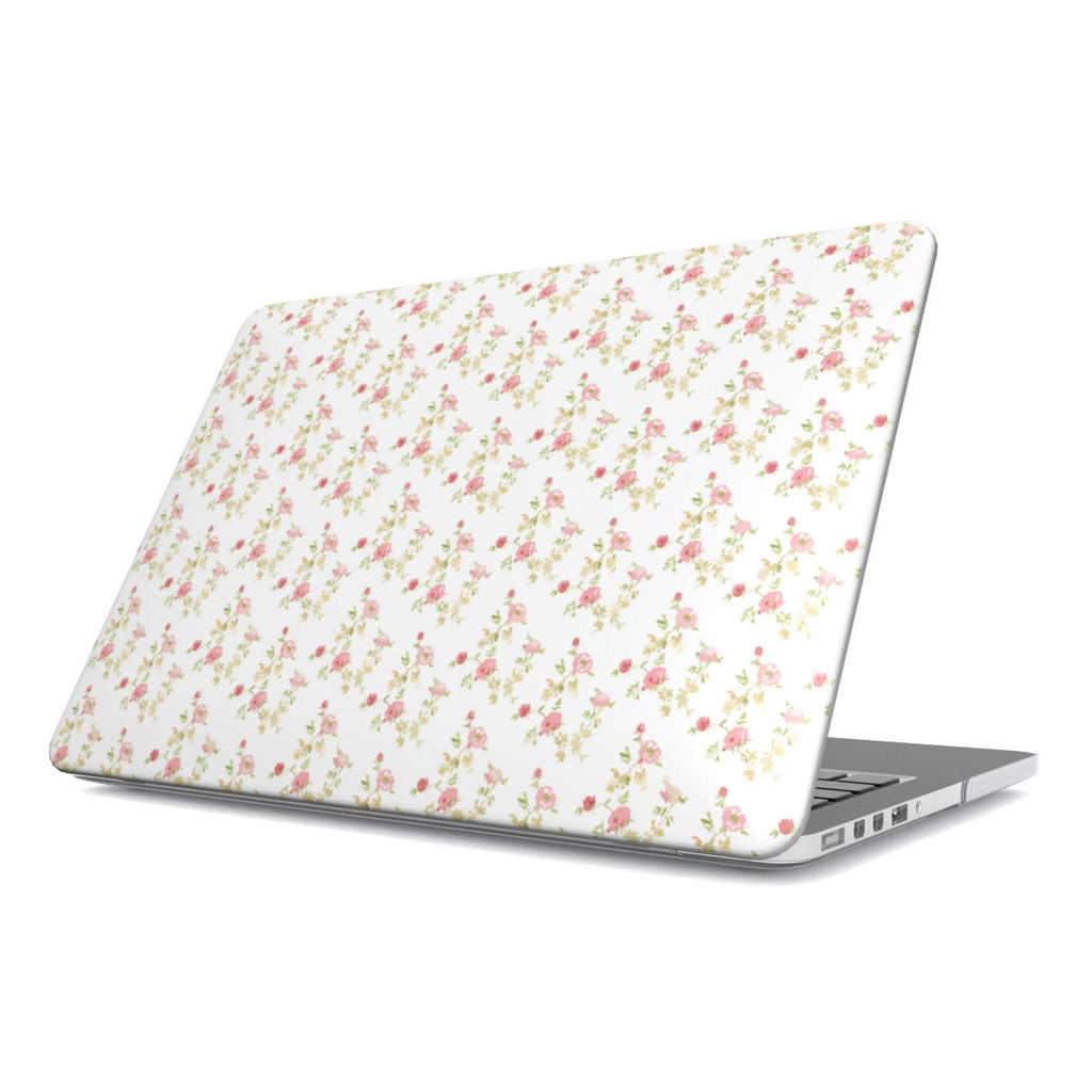 Pink rose floral MacBook Case