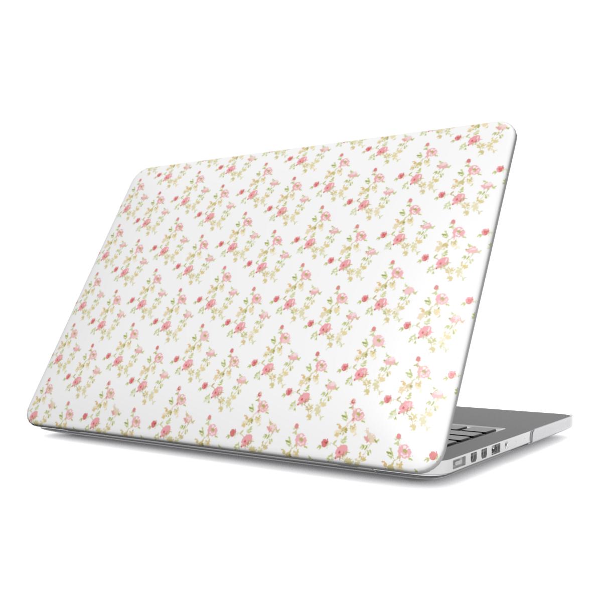 Pink rose floral MacBook Case