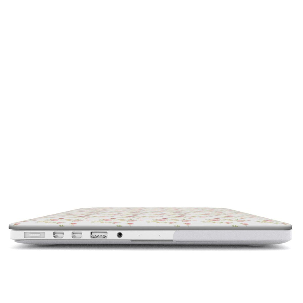 Pink rose floral MacBook Case