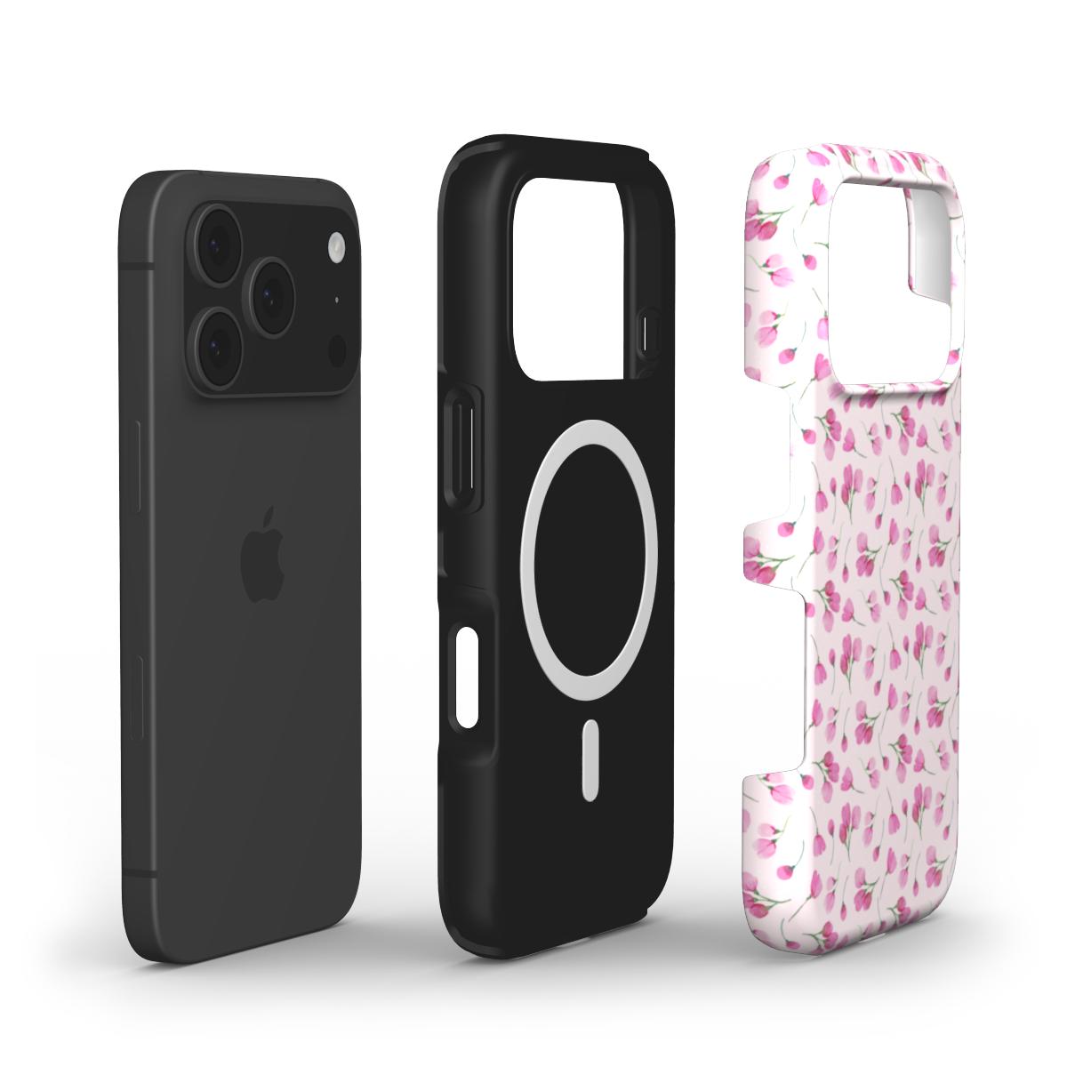 Pink little rose floral MagSafe Tough Phone Case