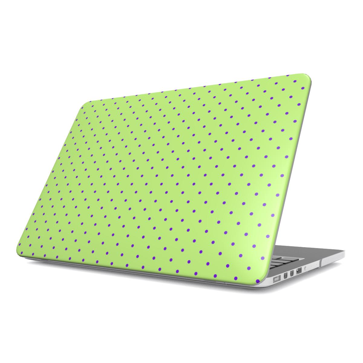 Lime polka dots MacBook Case