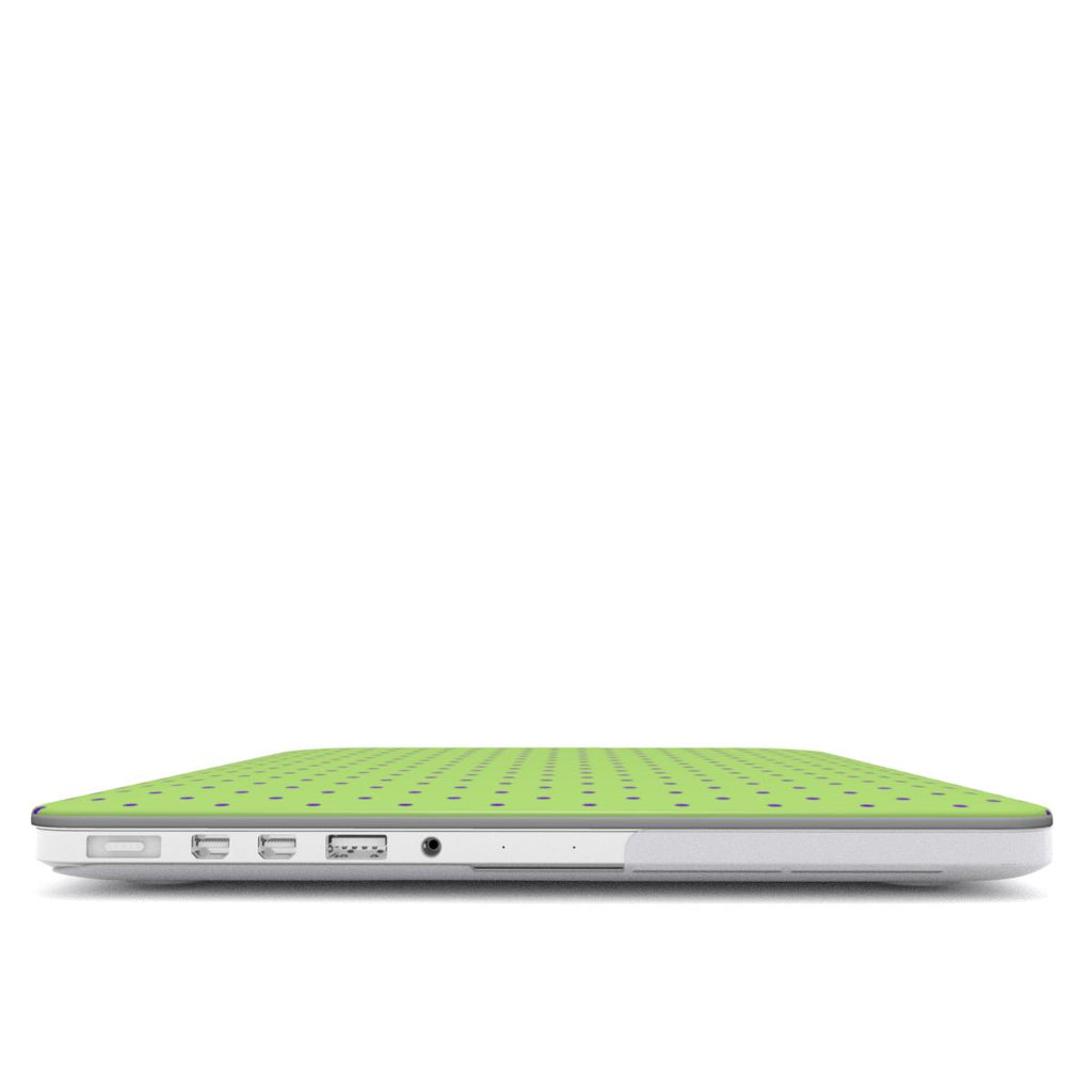 Lime polka dots MacBook Case