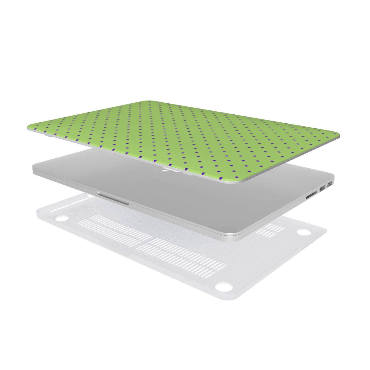 Lime polka dots MacBook Case