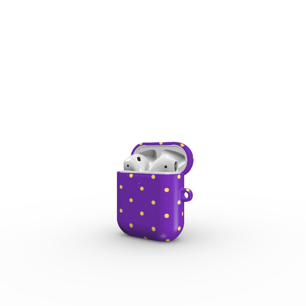 Grape Polka Dots Apple AirPods Tough Case