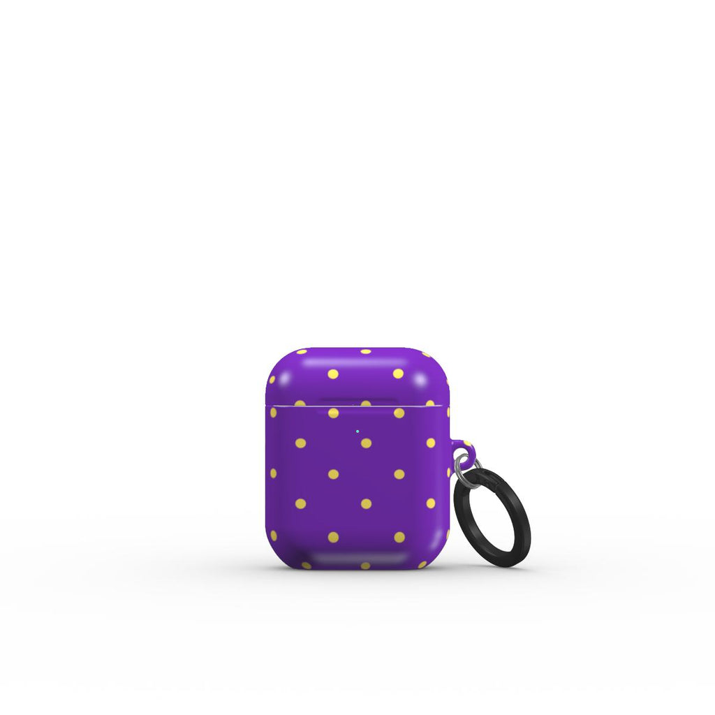 Grape Polka Dots Apple AirPods Tough Case