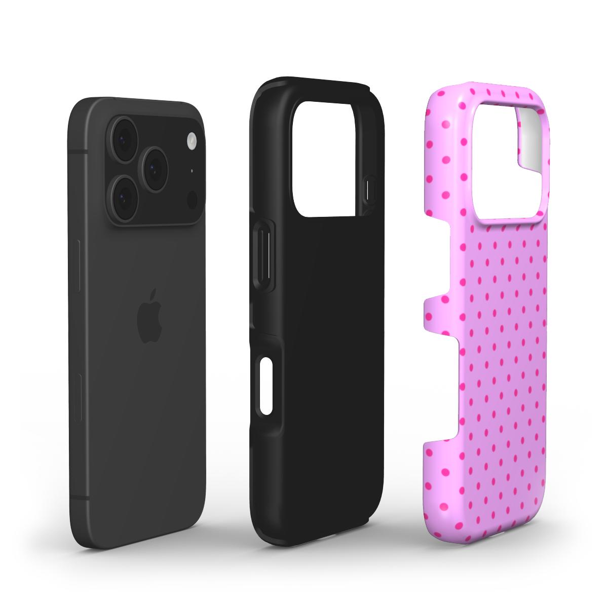 Light Pink Polka Dots Tough Phone Case