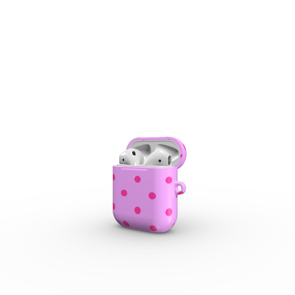 Light Pink Polka Dots Apple AirPods Tough Case