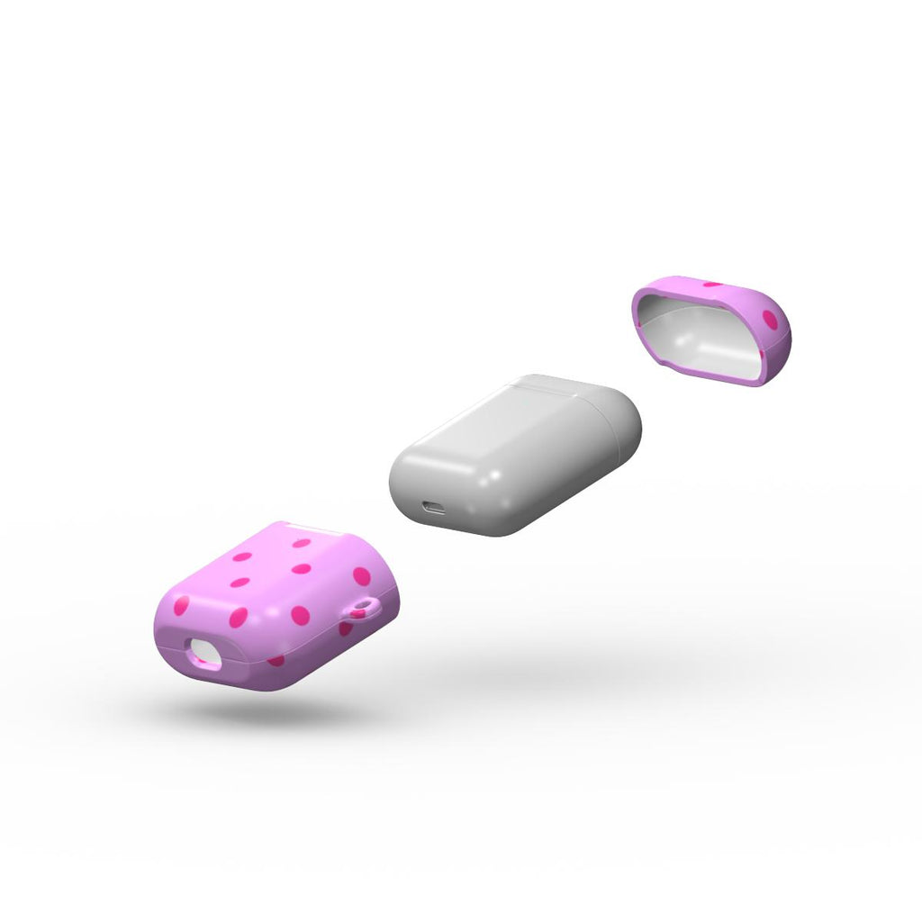 Light Pink Polka Dots Apple AirPods Tough Case