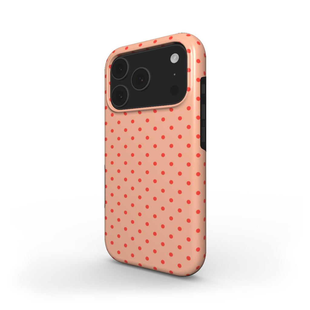 Carrot Orange Polka Dots Tough Phone Case