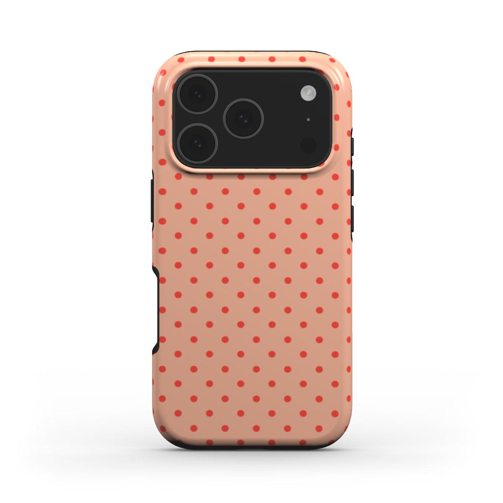Carrot Orange Polka Dots Tough Phone Case