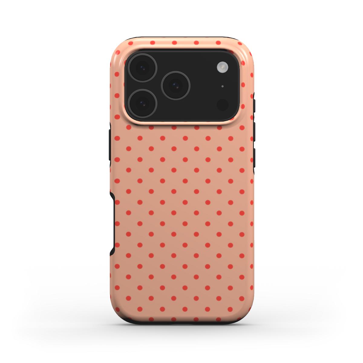 Carrot Orange Polka Dots Tough Phone Case