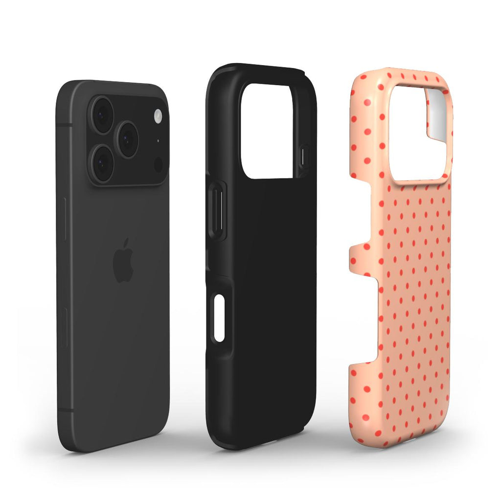 Carrot Orange Polka Dots Tough Phone Case