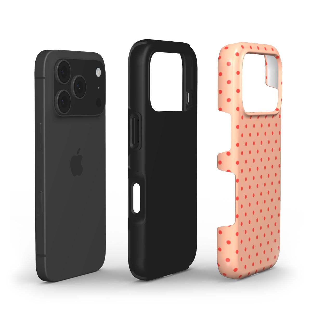Carrot Orange Polka Dots Tough Phone Case