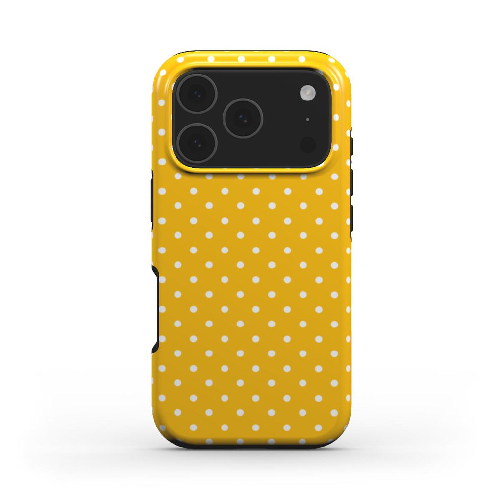 Basic Yellow Polka Dots Tough Phone Case